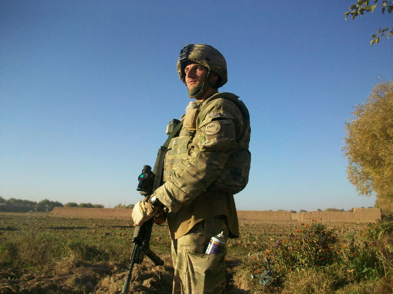 Adam during his army service with the Royal Engineers